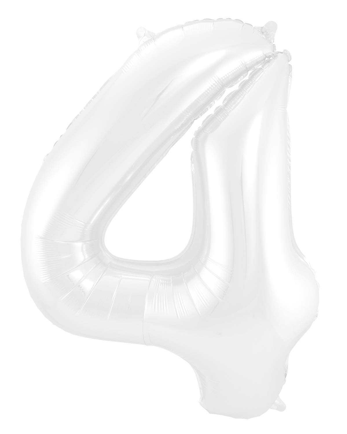 Folat - Foil Balloon Number 4 White Metallic Matt - 86 cm,65994 โ image 1