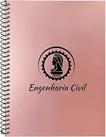 Caderno Universitário Espiral 1 Matéria Profissões Engenharia Civil (Rosê Gold)