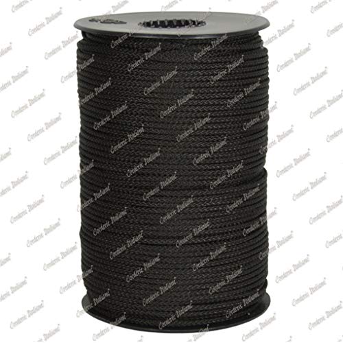 Corderie Italiane 006059967 Cordino Minimal Nero, 1,5 Mm, 100 Mt