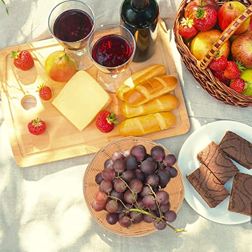 Ndswkr 12 Pieces Wicker Bread Serving Basket, 7 Inch Small Woven Bread Basket, Plastic Gift Basket Empty For Food, Vegetables, Fruit, Pastries, Snacks, Kitchen, Restaurant, Gifts #TOP5