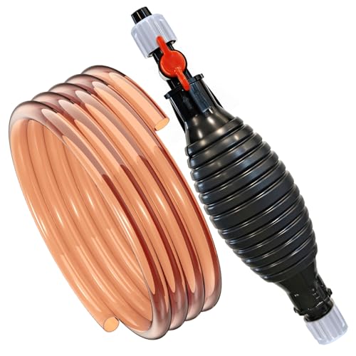 Nitigo Benzin-Siphonschlauchpumpe, Hand-Kraftstoff-Transferpumpe für Gas, Öl, Wasser, mit PVC-Schläuchen