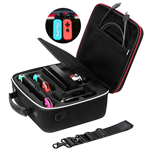 Rayvol Deluxe Carrying Case for Nintendo Switch, Travel Case with Rubberized Handle and Shoulder Str - //coolthings.us