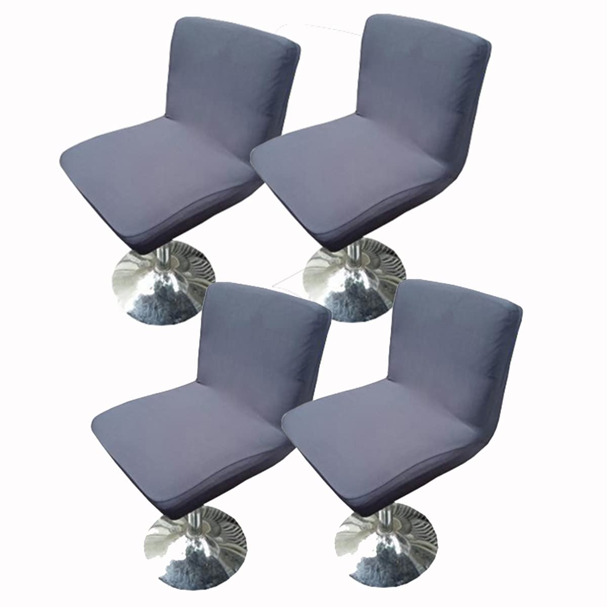 XGANGM Curved Bar/Kitchen Swivel Stools Slipcovers with Backrest Stretch Modern High Bar/Counter Chair Cover, for Short Dining Chair Back Chair Breakfast Barstools Chair,M,4PCS