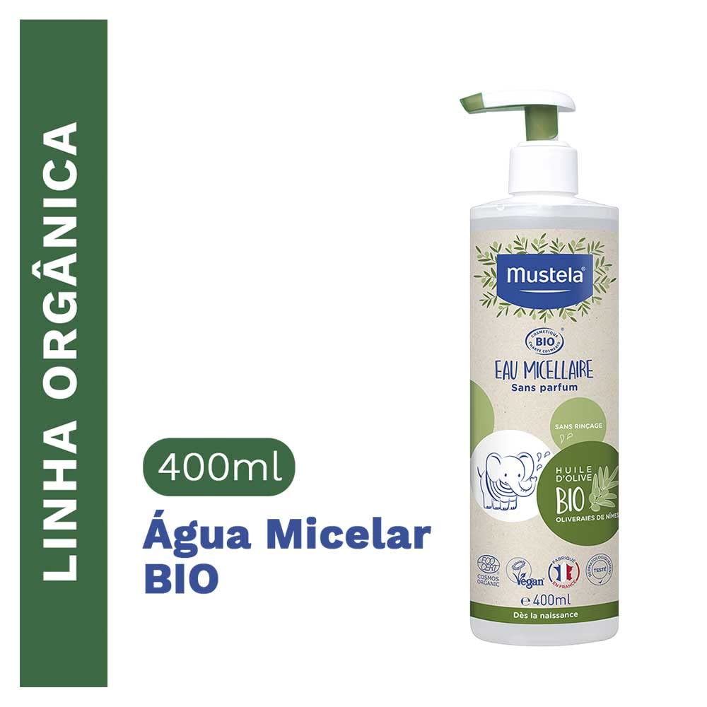 Mustela Bio Micellar Water Face Körper Und Windelwechsel 400ml