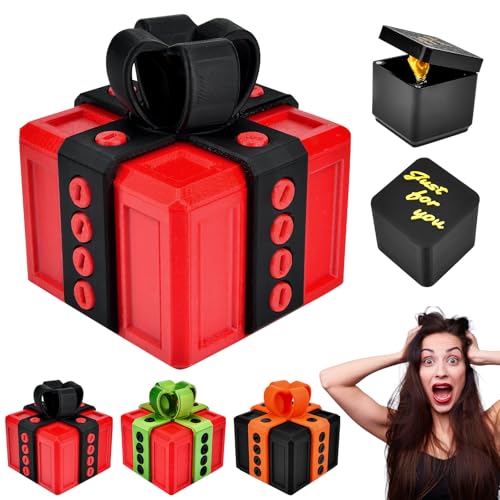 Nervige Geschenkbox mit Finger 8CM 3D Geschenkbox Schrauben Kreative Annoying Prank Gift Box Geschenke Speicher Streichbox für Valentinstag Kleiner Schmuck Valentinstag Geburtstagsgeschenk