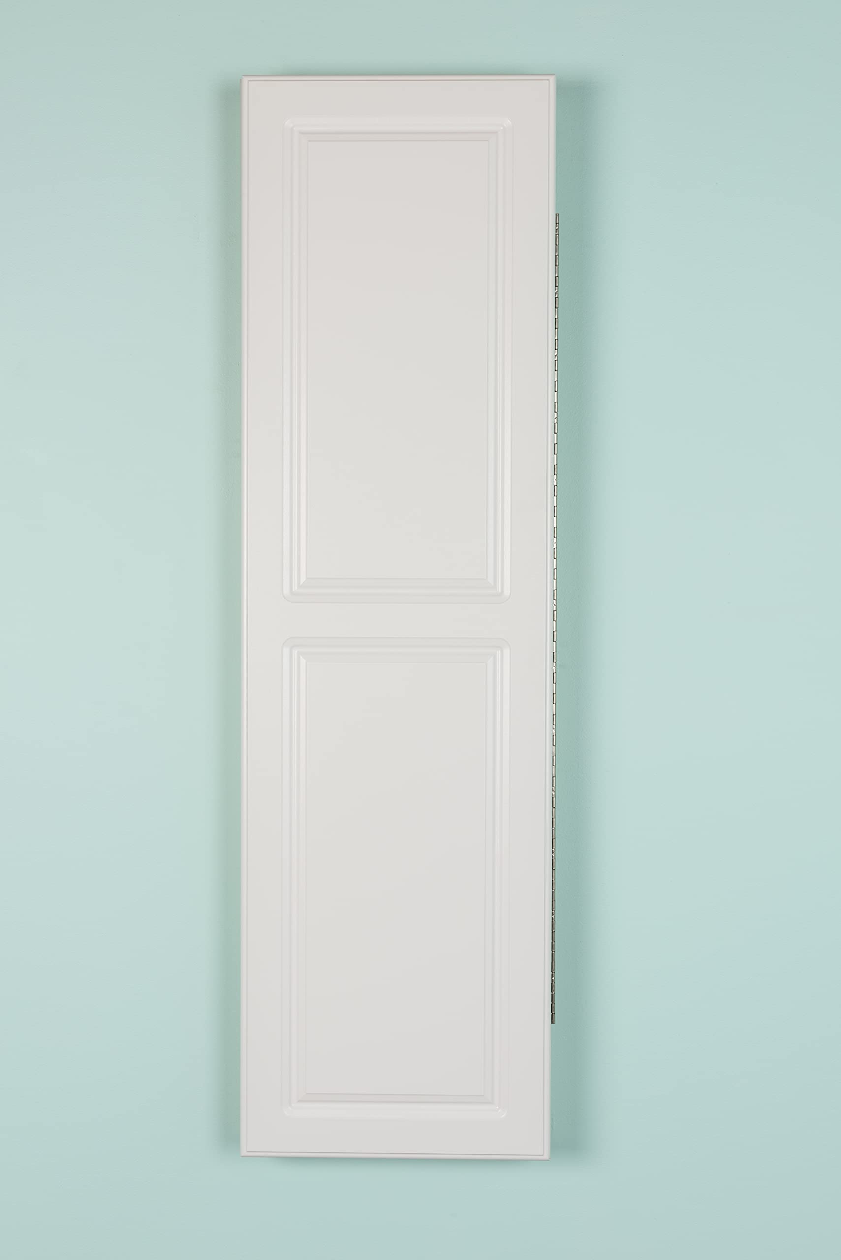 Iron-A-Way Built-In Ironing Center with 42 Inch Ironing Board, Hot Iron Storage and Raised White Panel Door-NE42RWU