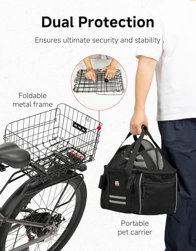 KEMIMOTO Dog Rear Bike Basket