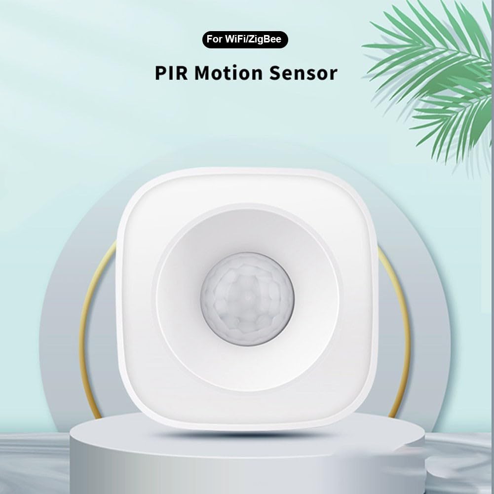 Sensor de movimiento inteligente, detector de sensor de movimiento PIR, sensor de alarma antirrobo inalámbrico inteligente para el hogar, compatible con la aplicación TUYA/Smart Life (4 x Wi-Fi)