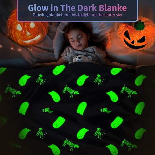 Cute Halloween Blankets for Kids, for Kids/Teens/Women/Men, Halloween Blankets and Throws for Adults, Spooky Blanket for Boy/Girls/Toddler, Fall Throw Blanket for Couch 40"x 50"