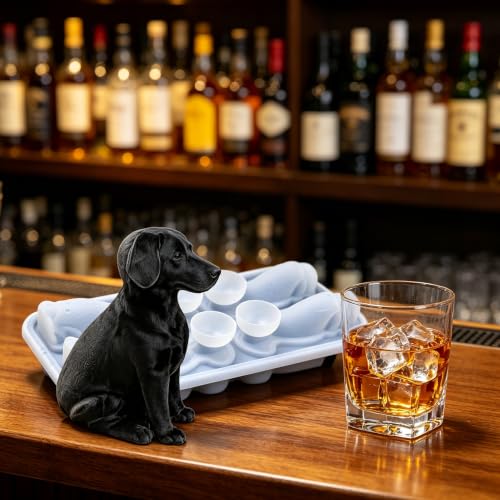 Molde para cubos de hielo 3D Labrador de silicona miniatura 2