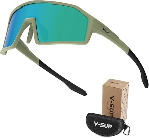 Miniatura 1 de V-SUP Outdoor Lightweight Sport Sunglasses - UV400 for Biking, Baseball, Running, Cycling, Mountain Bicycle for Men & Women