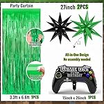 Pixel Gamer Birthday Decorations for Boys– All in One Party Decor Kit with Authentic Biome Colors (Cocoa Brown, Jungle Green, Black) – Includes TNT & Controller Foil Balloons, Backdrop, and Tablecloth - Image 5