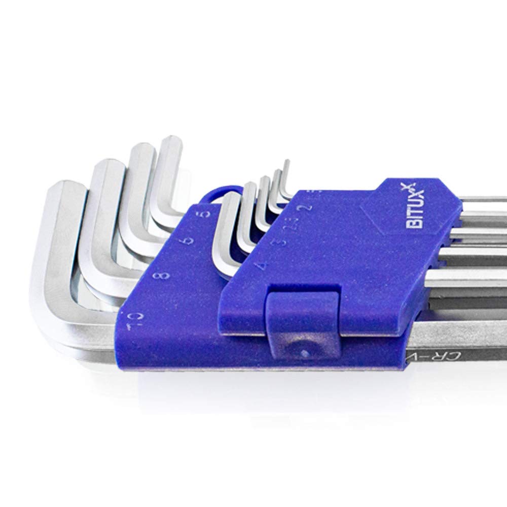 BGS Winkelschlüssel-Satz Extra Lang + Extra Kurz, Innensechskant Mit Kugelkopf 15 10mm 9 Tlg 9374 4026947093741