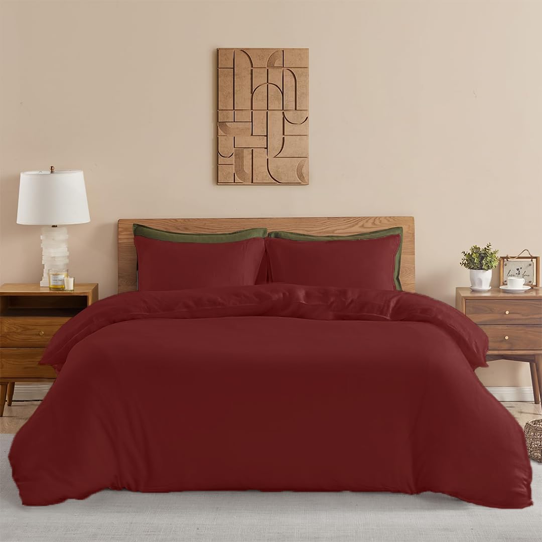 HOMEMONDE Queen Duvet Cover - Premium Cotton Stripe -8 HOMEMONDE Queen Duvet Cover - Premium Cotton Stripe -8