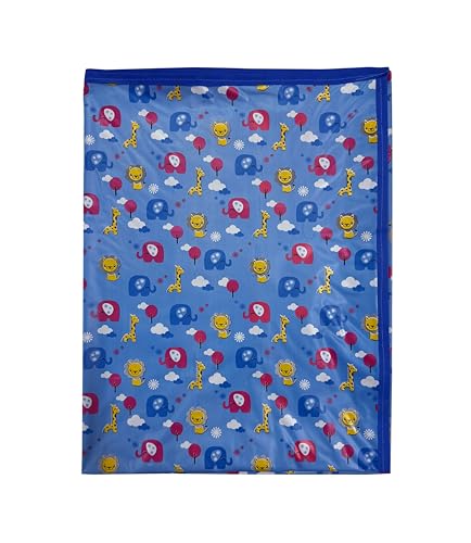 Image of EcoSoft Plastic Sheet,PVC Sheet for Kids,Rubber Sheet for Babies,Bed Wetting Protector(90 x 135 cm) (Blue JUNGLEBOOK)