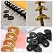 DOITOOL 24pcs Loose-Leaf Binding Discs Notebooks Binding Tools for Teachers and Students High-Grade Material Non-Slip Black Color Options