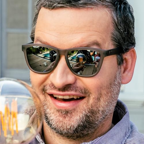 goodr Going to Valhalla...Witness! Polarized Sunglasses for Men & Women, Medium Sized (OG), Dark Gray Translucent Frames with Chrome Mirrored Reflective Lenses, UV400 Protection, No Slip4