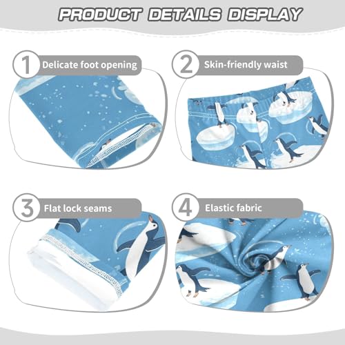 Penguin Animal Cartoon Ice Girls Casual Leggings for Kids Printed Long Pant Bottoms Stretch and Soft3