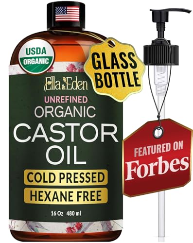 Ella & Eden USDA Organic Castor Oil – Cold Pressed Hexane-Free - ...