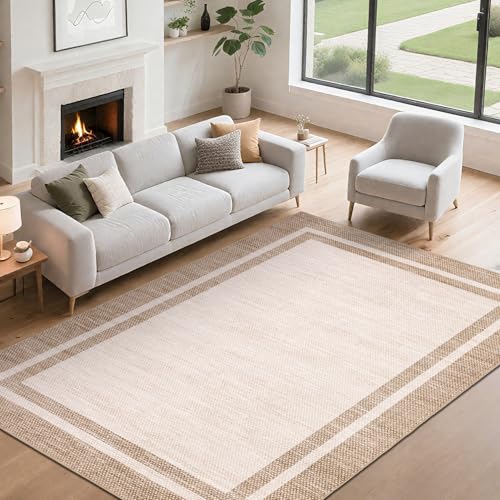 Tapete Garvee lavable 6x9 beige