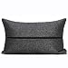 Poszewki na poduszki luksusowy splot sypialnia sofa dekoracja prostokątna poszewka na poduszkę czarna srebrna 50 x 30 cm z rdzeniem
