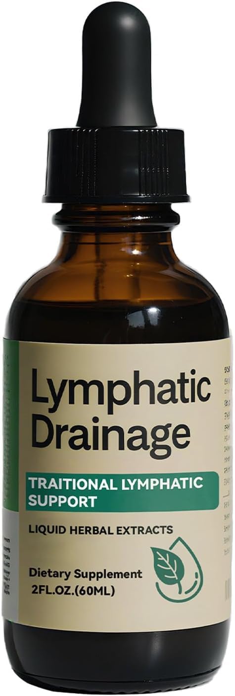 Lymphatic Drainage Drops, 2000mg Herbal Blend with Elderberry & Echinacea Dandelion,– Supports Lymphatic Drainage, Immune System & Detox 2 fl oz (1pcs)
