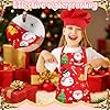 XLSXEXCL Christmas Kids Apron and Chef Hat, Adjustable Chef Cooking Apron with Pockets, Toddler Bib Baking Apron for Girls Boys, Christmas Gift for Cooking Baking Painting #3