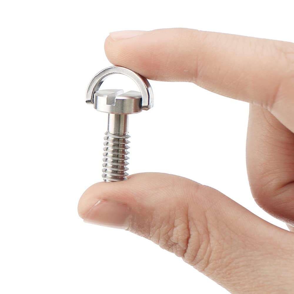 Viti In Acciaio Inox 1/4 Di Pollice Per Fotocamera E Treppiede – 2 Pezzi Con Adattatore