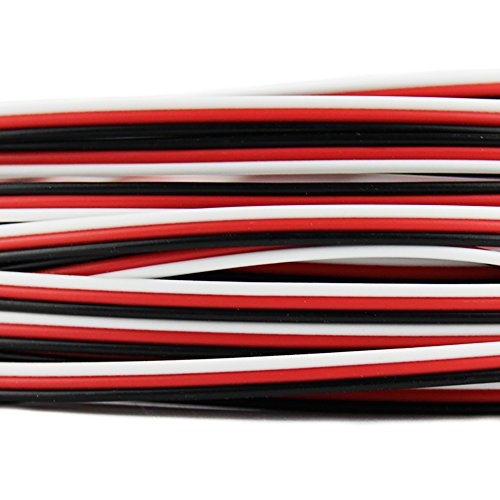 Oliyin 50 Feet 22Awg Servo Cable 3P Line For Futaba Jr Rc Servo Hobby Model Aircraft Model Wiring 60 Corex0.08Mm #TOP3