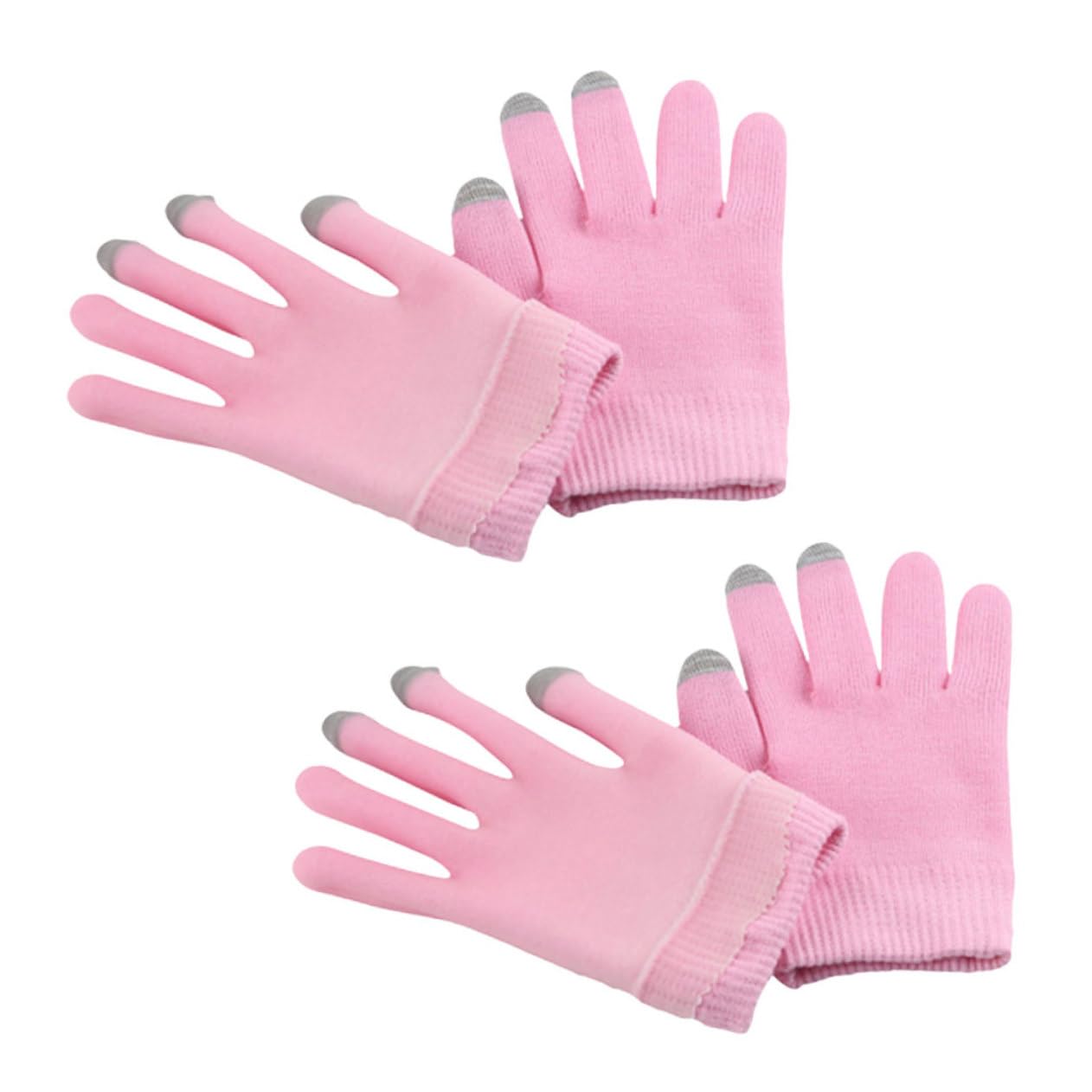 2 Guantes Hidratantes para Manos con Tecnología Táctil de Gel Hidratante para Cuidado de Manos para y Reparación de Color Rosa