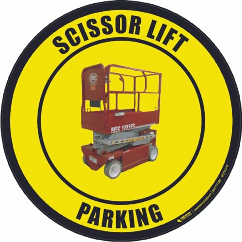 Scissor Lift Parking (Real) - Floor Sign 12" x 12"