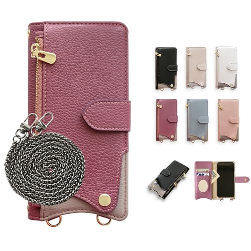 �݊��iZTE Nubia REDMAGIC 11 Pro�Ή� �蒠�^ �X�}�[�g�t�H���P�[�X �ی�J�o�[ �`�F�[���V�����_�[�X�g���b�v��t���� ���z�@�\�t�� �����O�X�g���b�v�t�� [ �V�C �u���b�N�`�F�[�� �V�����_�[ �J���[�F���b�h�p�[�v�� RED PUR