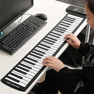 Sharainn Piano Portable de 61 Touches,Clavier de Piano 61 Touches,Piano Roll Up Pliable,Clavier de Piano 128 Sons (C3… - Les Beatles, Paul McCartney, John Lennon, RIngo Starr, George Harrison Sharainn Piano Portable de 61 Touches,Clavier de Piano 61 Touches,Piano Roll Up Pliable,Clavier de Piano 128 Sons (C3… – Image 2
