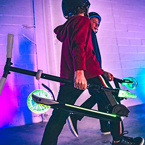 Aero 2 Wheel Kick Scooter For Kids Ages 5-8 Or 6-12 With Dynamic Rgb Lights, Foldable And Height Adjustable, Scooters For Boys And Girls 6 Years And Up With Glowing Deck And Light Up Clear Wheels #TOP5