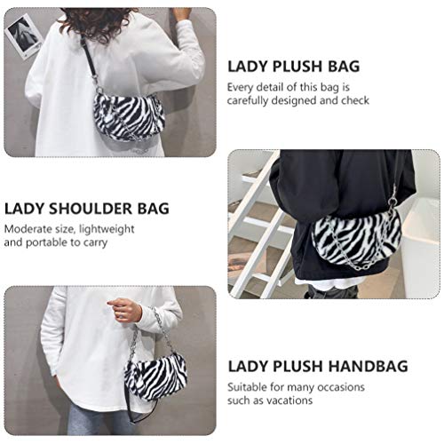 VALICLUD Borsetta Zebrata Borsa a Tracolla Peluche...