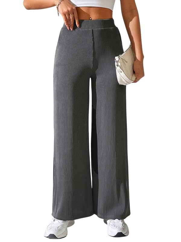 Image of DTR FASHION Women's Stretchable Solid Lining Cotton Blend Casual Trouser