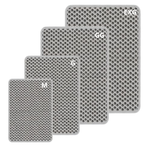 Genérico Tapete Coletor de Areia Higiênico para Gatos Limpa Patas (GG - 80x68cm, Preto)