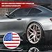 Rebvugr 4PCS American Flag Car Wheel Center Caps, Car Hub Cap Sticker, Automotive Exterior Accessories Center Caps for Rims Car Decorations Compatible with 56mm/2.2 Inch Wheel Hub Caps (Colorful)