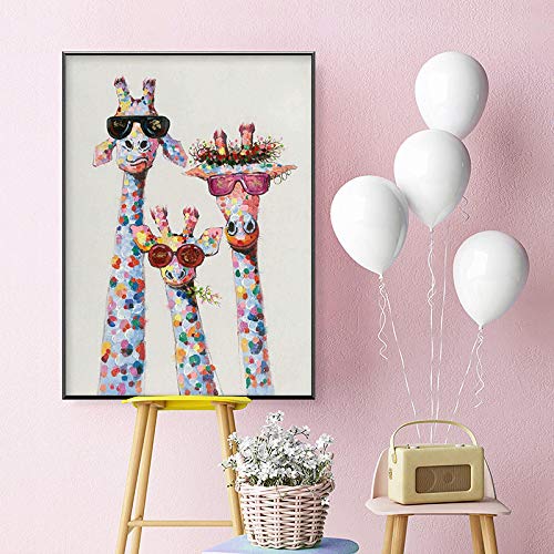 Affiche famille de girafes pour créer un cocon doux dans la chambre d'enfants 80x110 cm