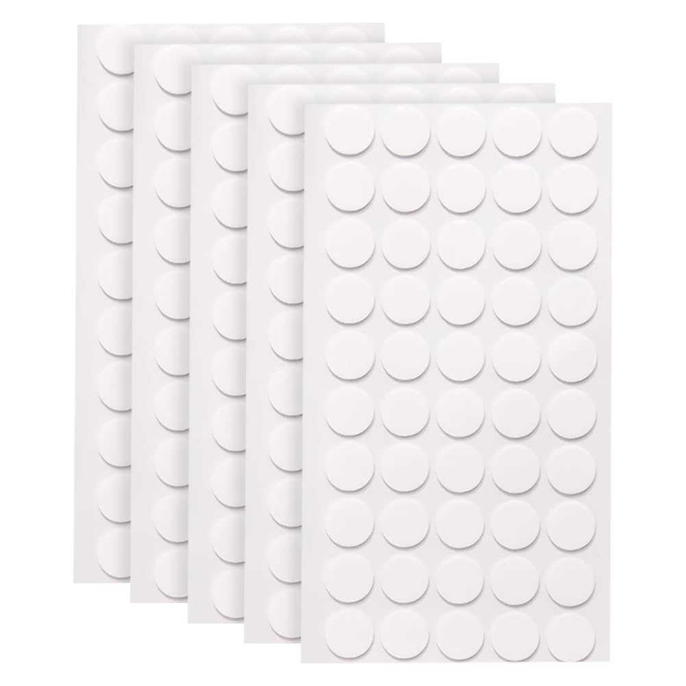 GSHLLO 250 Pcs Double Sided Self Adhesive Dots Mini Removable Sticky Dots Transparent Round Sticky Pads Clear Waterproof Glue Dots Tiny Adhesive Pads