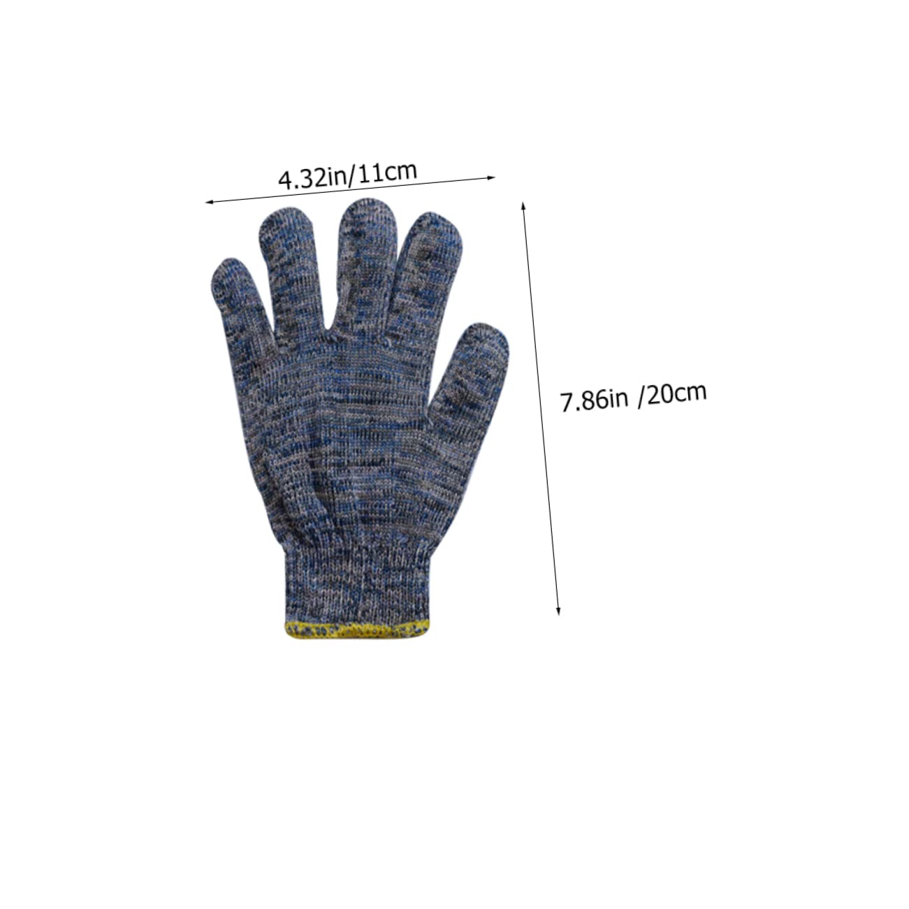 KALLORY 12 Pairs Durable Outdoor Gardening Gloves Protective Nylon Work Mittens for Men Women Random Colors for Landscaping Fishing DIY Projects Random Color