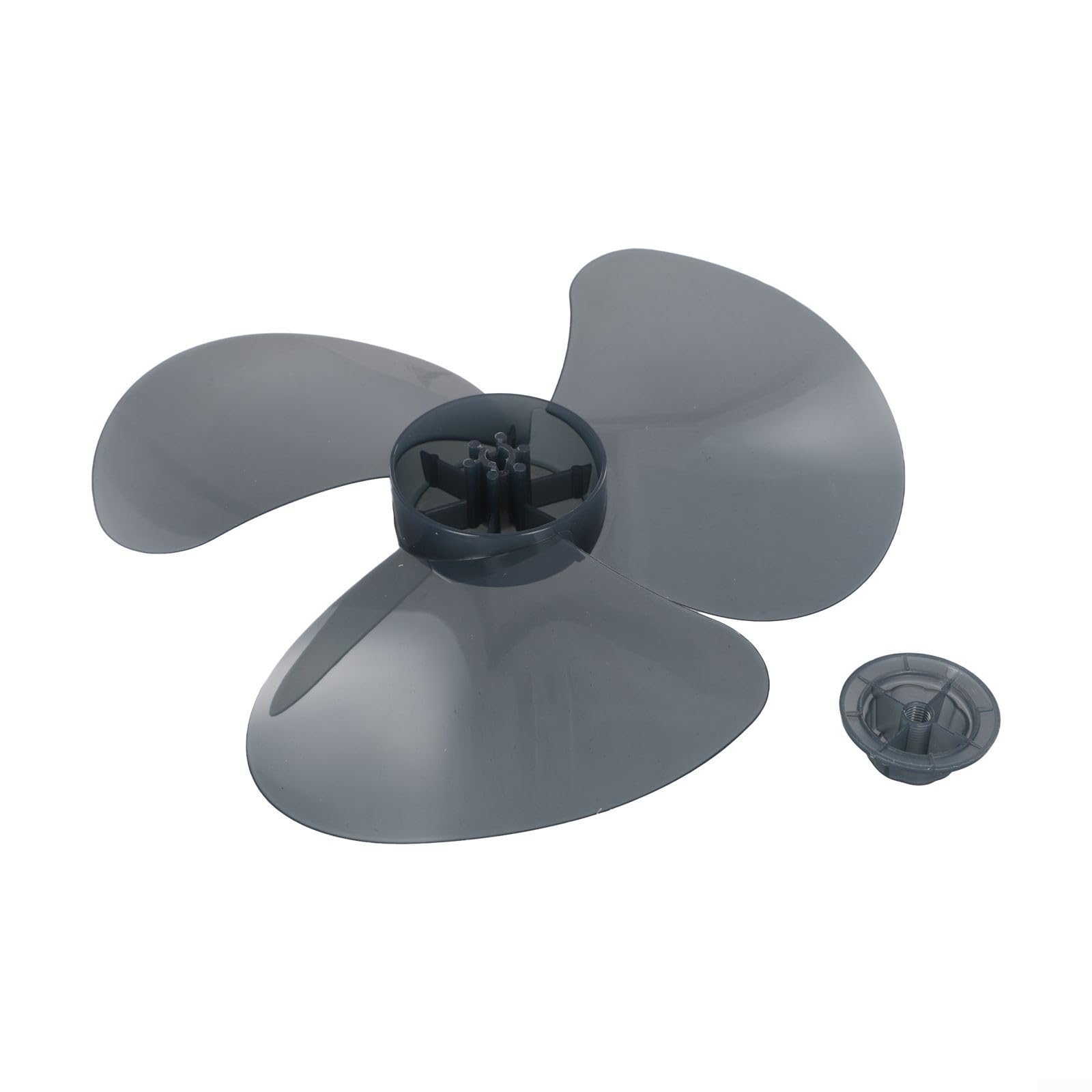 Eawfgtuw 12 Inch PP Fan Blade Replacement Parts Three-wing Design Suitable For Electric Vertical Floor-standing Wall-mounted Table Fan Heat-resistant Low Noise Operation(Transparent Black)