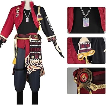 Amazon.co.jp: [XhWser] 原神 げんしん トーマ コスプレ衣装 豪華版
