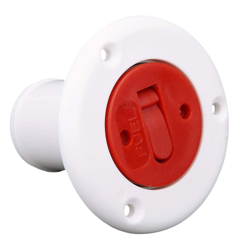 Cryfokt RV Marine Fuel Deck Filler Caps Durable White Nylon 38mm for Boats Yachts Trucks, No Tools Needed for Opening for Marine Use