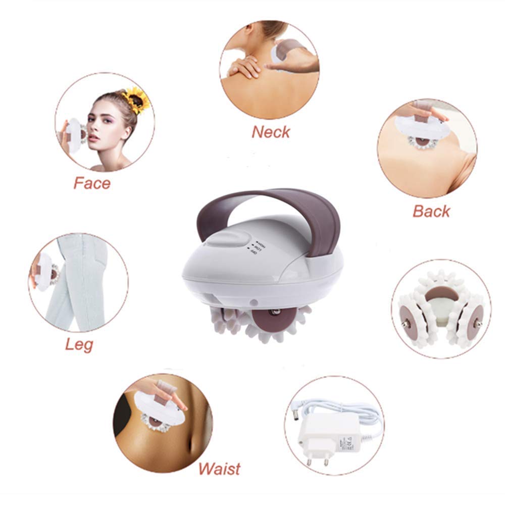 Masajeador adelgazante eléctrico de cuerpo completo 3D, rodillo anticelulítico, dispositivo de masaje adelgazante, máquina de spa, herramienta de cuidado de la salud de estiramiento facial