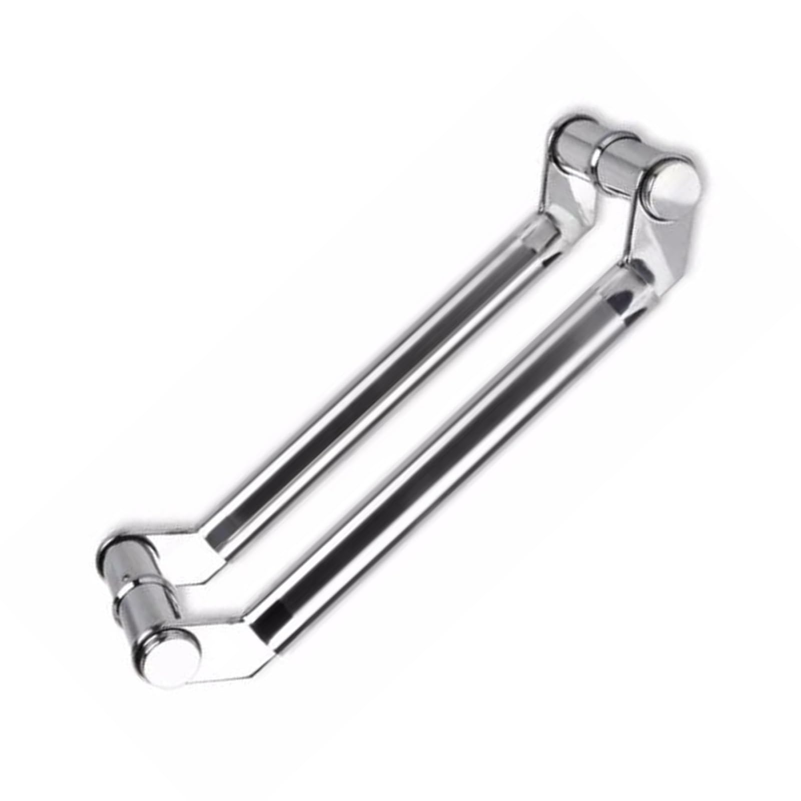 GYRAZXS Premium Silver Door Handle Set 2pcs Multilayer Polished Cabinet Knobs Push & Pull Shower Design Simple & Practical Ideal for Bathroom (Hole Spacing: 600mm)