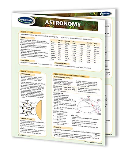 Astronomy Guide - Science - Solar System Quick Reference Guide by Permacharts