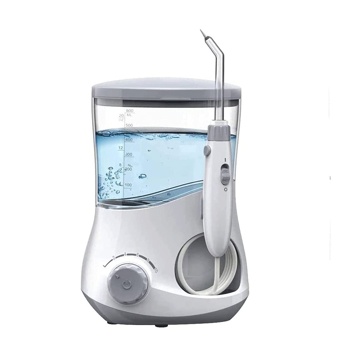 Riego Oral del encimera Dental eléctrico para los Dientes, el Tanque de Agua de 600 ml 10 Modos Ajustables 6 Puntas de Jet multifuncionales, para la Familia