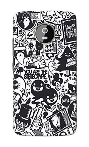 Image of Printed Hard Back Cover Case for Motorola Moto G5+ Plus Back Cover (Mixed Cartoon) -702
