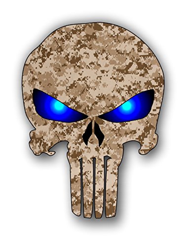 Punisher Skull Desert Digital Camouflage Sticker for Cars Trucks laptops Vinyl Window Decal